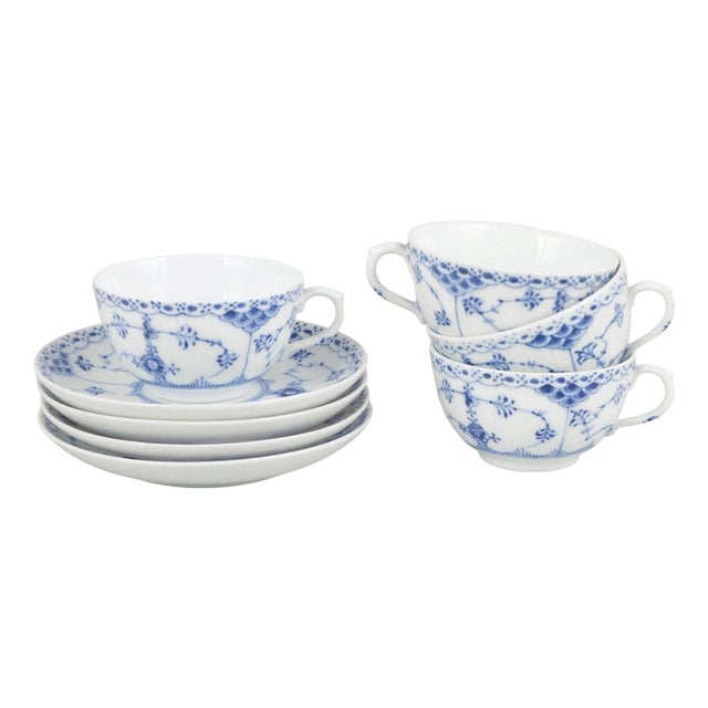 Coffee Cups with Saucers from Royal Copenhagen, Set of 8 For Sale