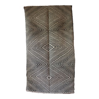 Black Moroccan Beni M'Rirt Kilim Rug - 5'4" X 9'8" Ft For Sale