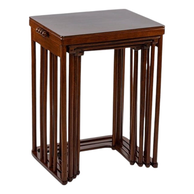 Antique Nesting Tables by Josef Hoffmann for J. & J. Kohn, 1890s, Set of 4 For Sale