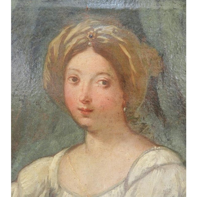 Unknown Artist, Portrait of a Woman, Late 18th Century, Oil on Canvas, Framed For Sale - Image 10 of 16