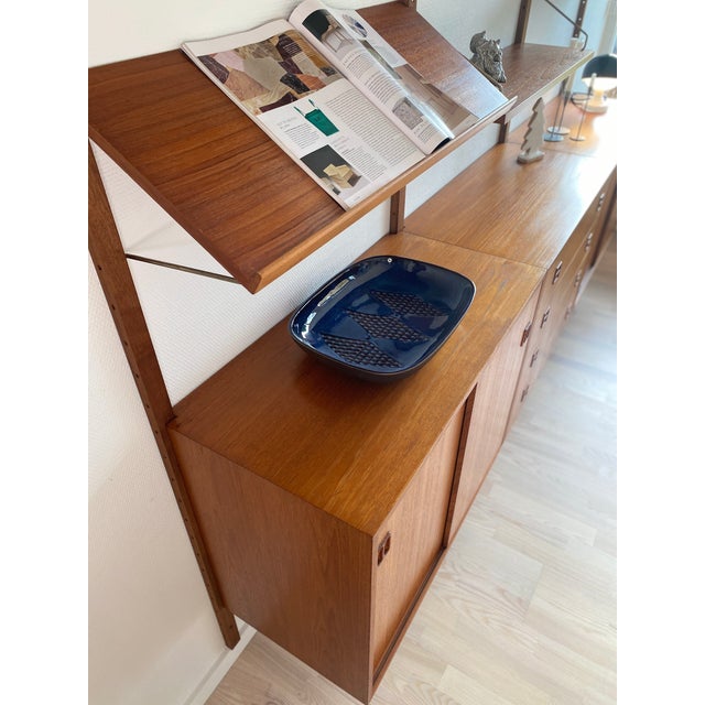 1960s Danish Modular Wall Unit in Teak by Poul Cadovius, 1960s, Set of 14 For Sale - Image 5 of 18