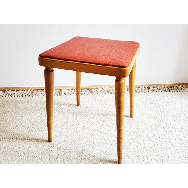 Mid-Century Modern Stool attributed to Franz Schuster, 1950s For Sale - Image 6 of 6