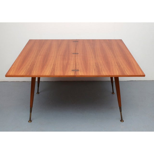Extendable Coconut Table in Walnut, 1960 For Sale - Image 13 of 15