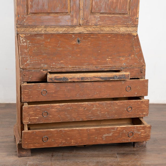 19th Century Swedish Painted Pine Secretary For Sale - Image 10 of 12