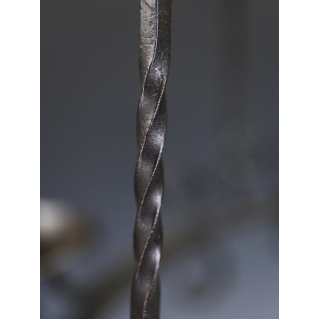 Metal 19th Century Gothic Revival Hand-Forged Wrought Iron Corona Chandelier, 1880 For Sale - Image 7 of 18