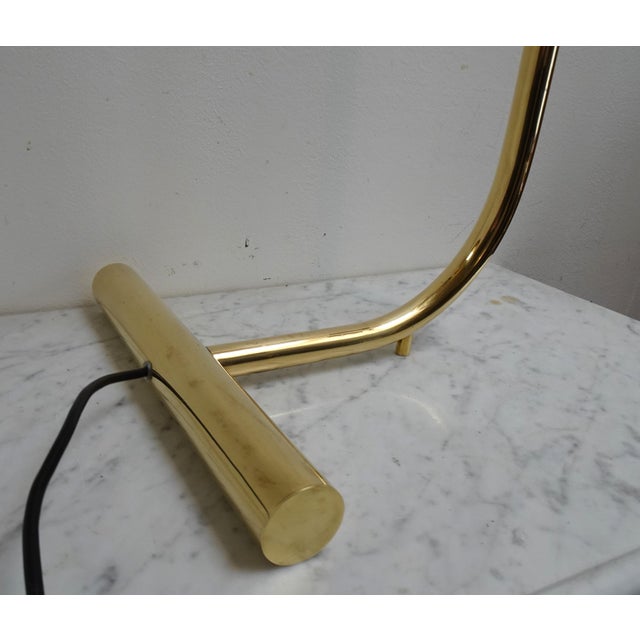 Metal Adjustable Brass Reading Lamp attributed to Christian Liaigre, France, 1970s For Sale - Image 7 of 18