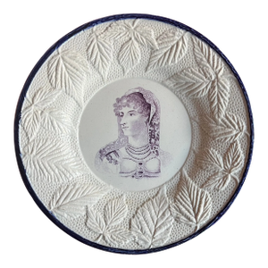 Antique Early 19th Century English Pearlware Commemorative Plate for Queen Caroline of Brunswick Circa 1820