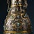 1950s Antique Chinese Bronze Vase With Gold & Silver Inlay, Gemstones & Chain Handle For Sale - Image 5 of 10