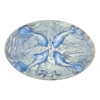 Art Deco Opalescent Glass Fish Trivet from Verlys, 1930s For Sale