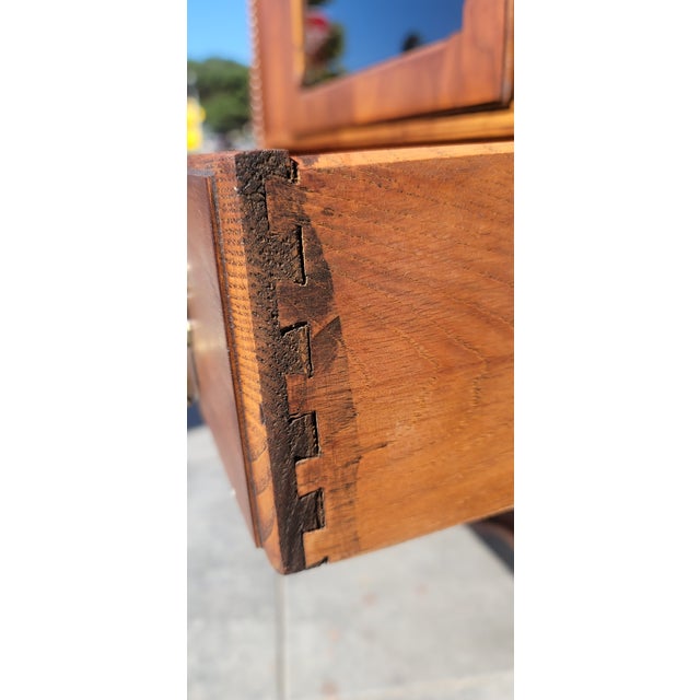 Antique 1920s Walnut Spanish Revival China Cabinet Bookcase For Sale - Image 4 of 10