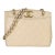 Vintage Beige Quilted Lambskin CC Shoulder Tote For Sale