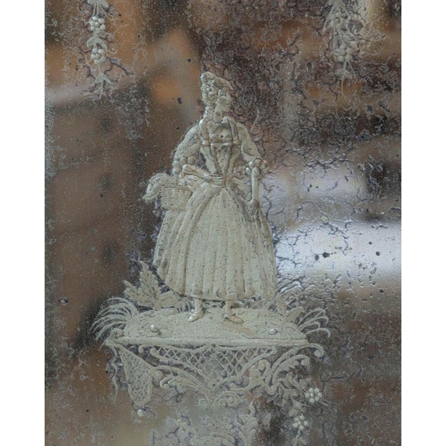 Pair of 19th Century Italian Engraved Mirrors with Original Paint For Sale - Image 4 of 12