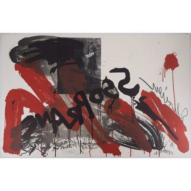 Wolf Vostell, The Cry, Soprane, Original Lithograph, 1990 For Sale - Image 8 of 8