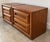 Vintage Bassett nightstands featuring a bold, sculptural form with deeply recessed drawer fronts and substantial framed...