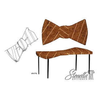 Jonathan Charles Modern Burl Walnut Bowtie Coffee Table Jc-494796 For Sale