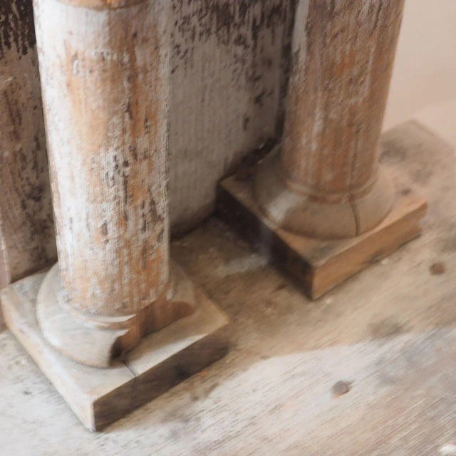 Wood Building Columns Pair 1800's Architectural Salvage Antique For Sale - Image 9 of 9