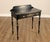 High Quality Vintage Ebonized Writing Desk with Decorative Gold Stenciling and Single Drawer, in the Style of Lambert...