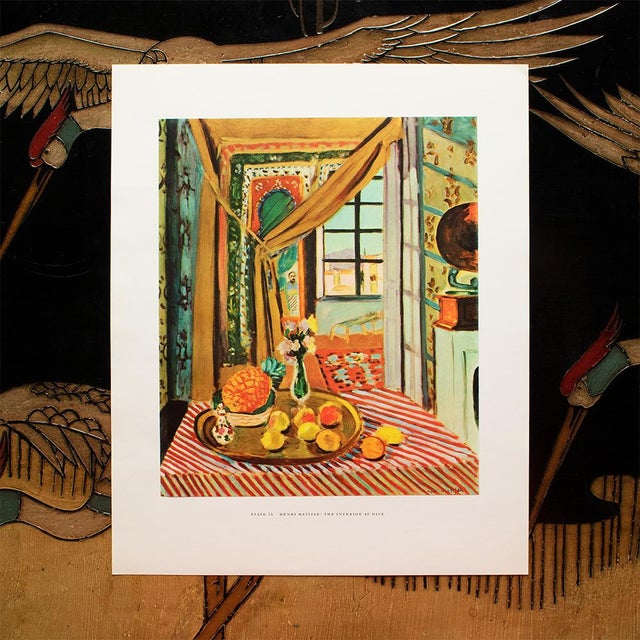 The School of Paris 1950s After Henri Matisse "The Interior at Nice", First Edition Period Full-Color Print For Sale - Image 3 of 9