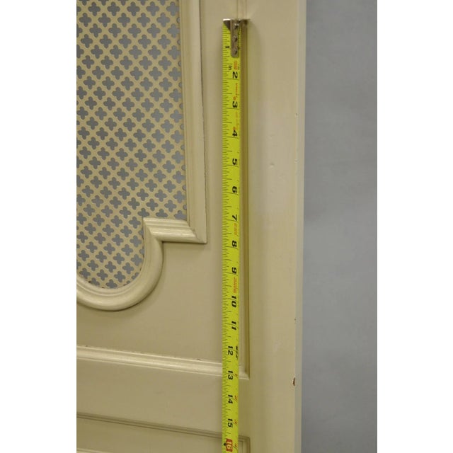 Vintage LRG Hollywood Regency 92" Tall 6 Panel Bone Lacquer Room Divider Screen For Sale - Image 12 of 18