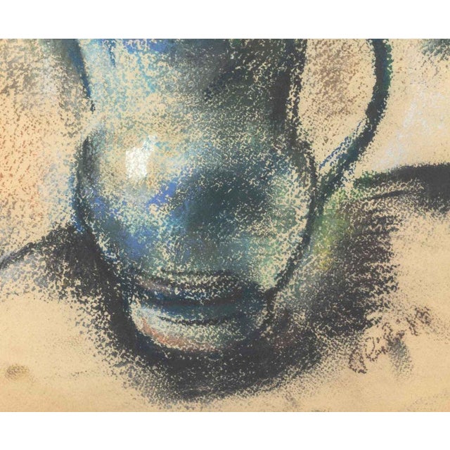 Robert Philipp Robert Philipp "Vase of Flowers" Pastel on Paper For Sale - Image 4 of 11