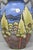 Arts & Crafts Antique Hand Painted Blue Nippon Porcelain Halloween Pattern Twin Handle Vase For Sale - Image 3 of 14