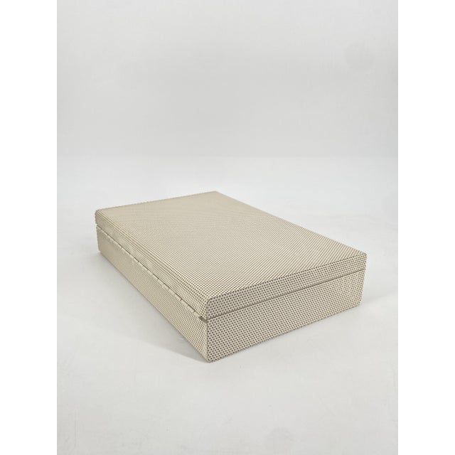 Cream Vintage Italian Briefcase in Perforated Sheet Metal, 1980s For Sale - Image 8 of 18