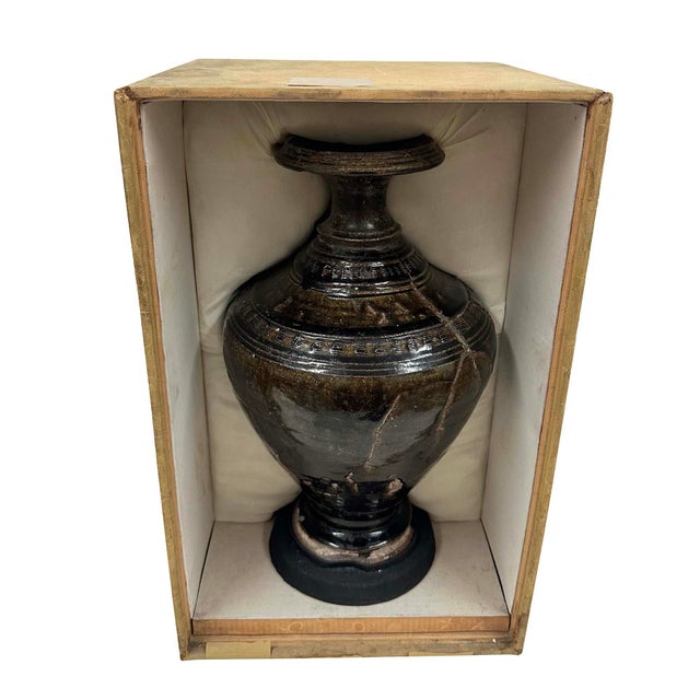 Antique Khmer Angkor Period Stoneware Baluster Vase For Sale - Image 18 of 18