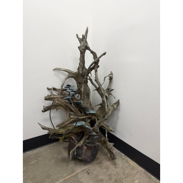 Vintage Copper and Driftwood Naturalistic Fountain For Sale In Washington DC - Image 6 of 17