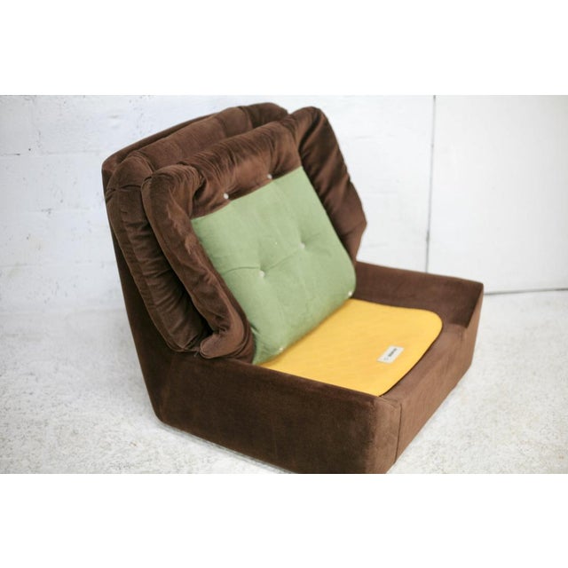 Textile Velvet Fireside Chair from Steiner, 1970s For Sale - Image 7 of 16