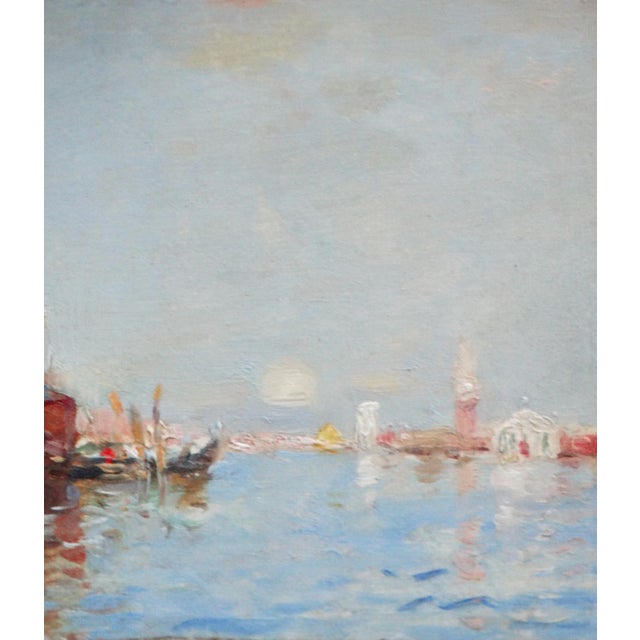 'Venice at Sunset' Maurice Bompard (1857-1936) Gilt Wood Frame For Sale - Image 4 of 12