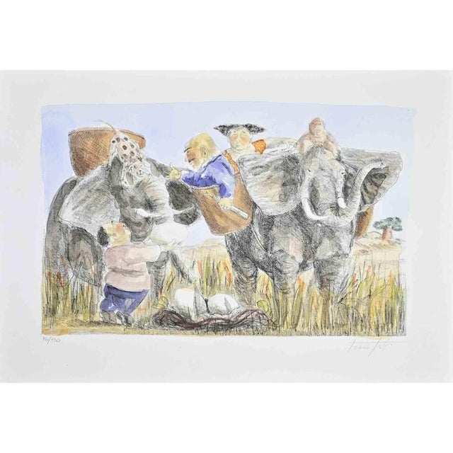 Lithograph on paper. Hand signed and numbered in pencil. Edition of 150. Very good condition. This piece is attributed to...