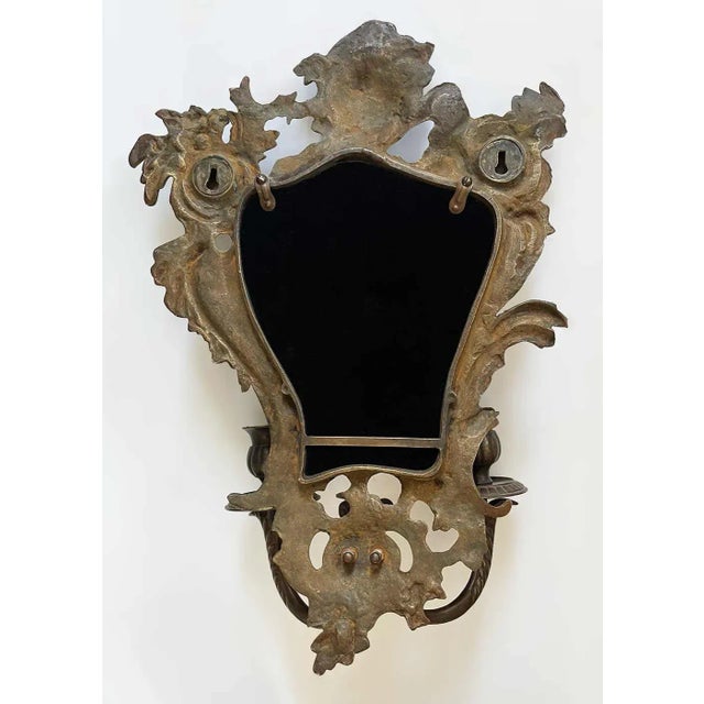 Antique Bronze Wall Sconces - A Pair For Sale - Image 9 of 11