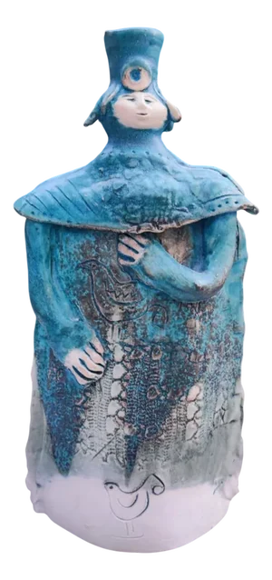 Ceramic Carafe, Jewish, 1970s