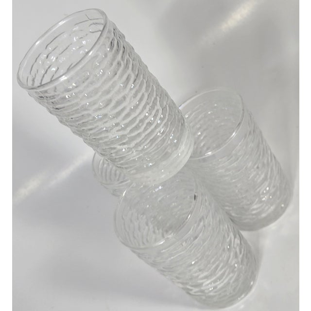 1960s Mid Century Modern Iridescent Ice Liquor Glasses- Set of Four For Sale - Image 9 of 13