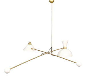 Hanging Lamp with Brass Counterweights