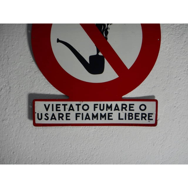 Sign Prohibiting the Use of Open Flames, 1950 For Sale - Image 6 of 10