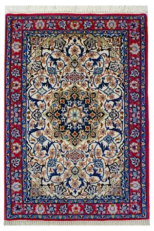 Isfahan Silk and Wool Rug, 1980s