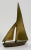 Vintage Mid Century Modern style brass sailboat with modern lines and full sails. Wonderful brass patina.