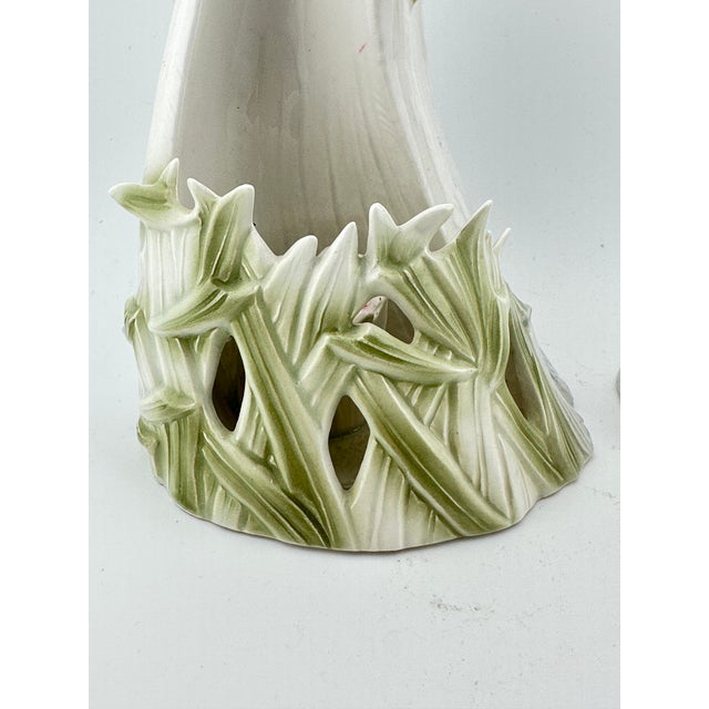 Art Nouveau Vintage Crane Candle Holders For Sale - Image 3 of 12