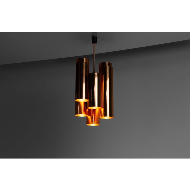 Fog & Mørup Chandelier in Copper from Fog & Mørup, Denmark, 1960s For Sale - Image 4 of 18
