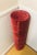 Art Deco 1970s Red Cranberry Velvet Bolster For Sale - Image 3 of 5