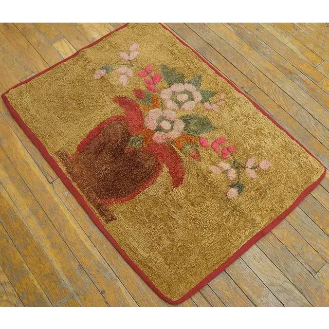 Early 20th Century American Hooked Rug ( 2'3" x 3'1" - 69 x 94 ) General Rug Type: North & South American Specific Rug...