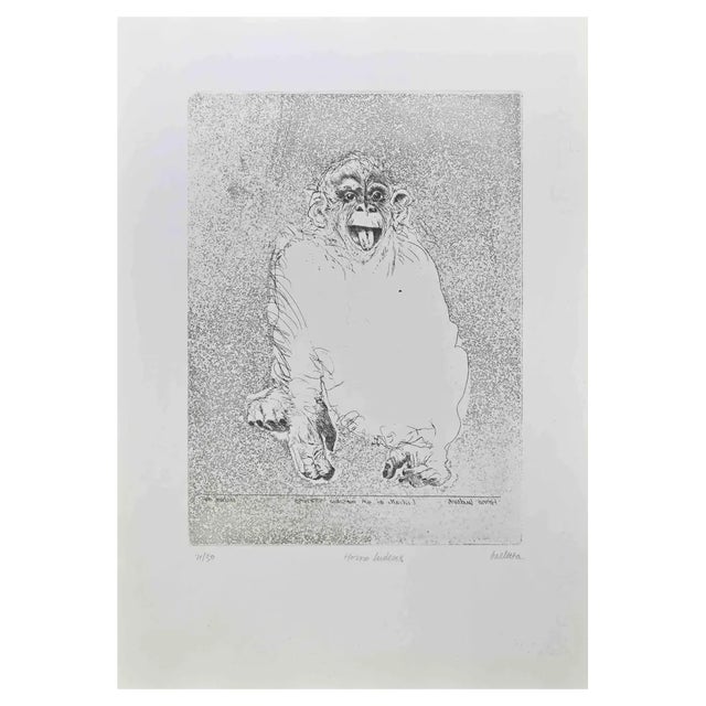 Sergio Barletta, Homo Ludens, Etching, 1991 For Sale