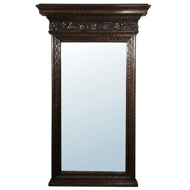 Antique Italian Baroque Walnut Mirror For Sale - Image 13 of 13