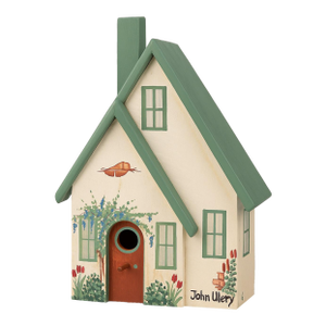 Hand-Painted Folk Art Birdhouse by John Ullery – Cottage Garden Design