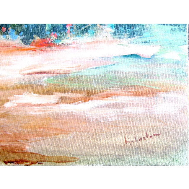 Ethereal Southwest desert landscape by Midwestern artist, Betty Johnston. The painting features a typical Santa Fe / New...