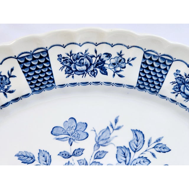 1980s 1980s Myott "Melody" Blue & White Serving Platter For Sale - Image 5 of 6