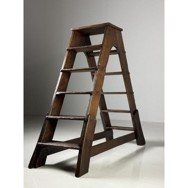 Eglish nOak Library Stairs For Sale - Image 14 of 18