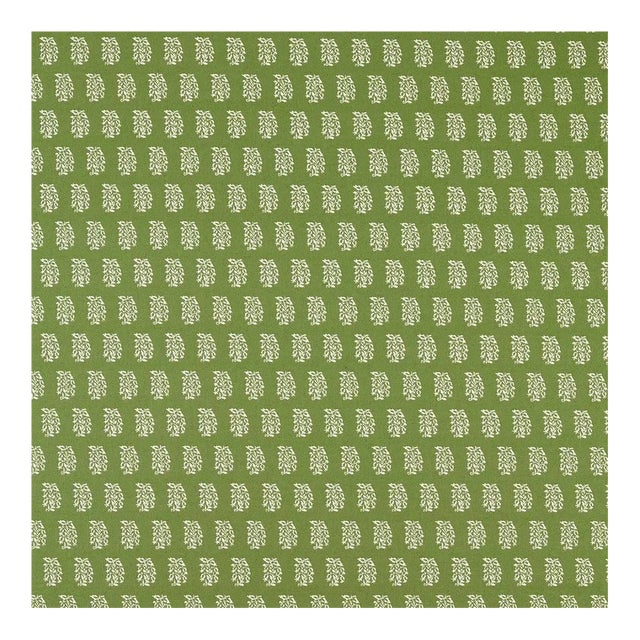 Sanderson Bagru Fabric in Avocado For Sale