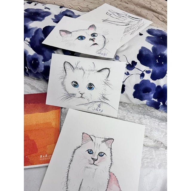 2020s "Choupette 2" Contemporary Original Realist Drawing by Shabs Beigh For Sale - Image 5 of 5